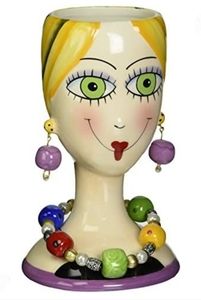 Whimsical high society lady vase